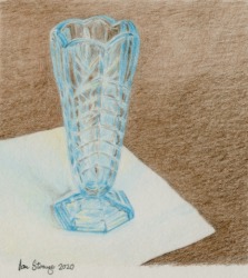 Drawing demo of a glass vase